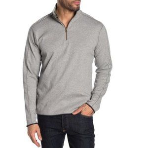 Robert Graham Men's Quarter Zip Pullover Sweater Gray NWT